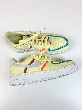 Nike Womens Air Force 1 07 Low LX Stitched Canvas Life Lime 5.5 7W Shoes‎ Youth